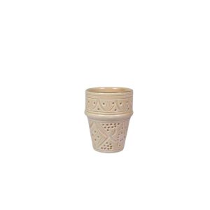 Chabi Chic Mok – Empreinte – zand/goud – keramiek – Ø 6 cm x H 6,5 cm