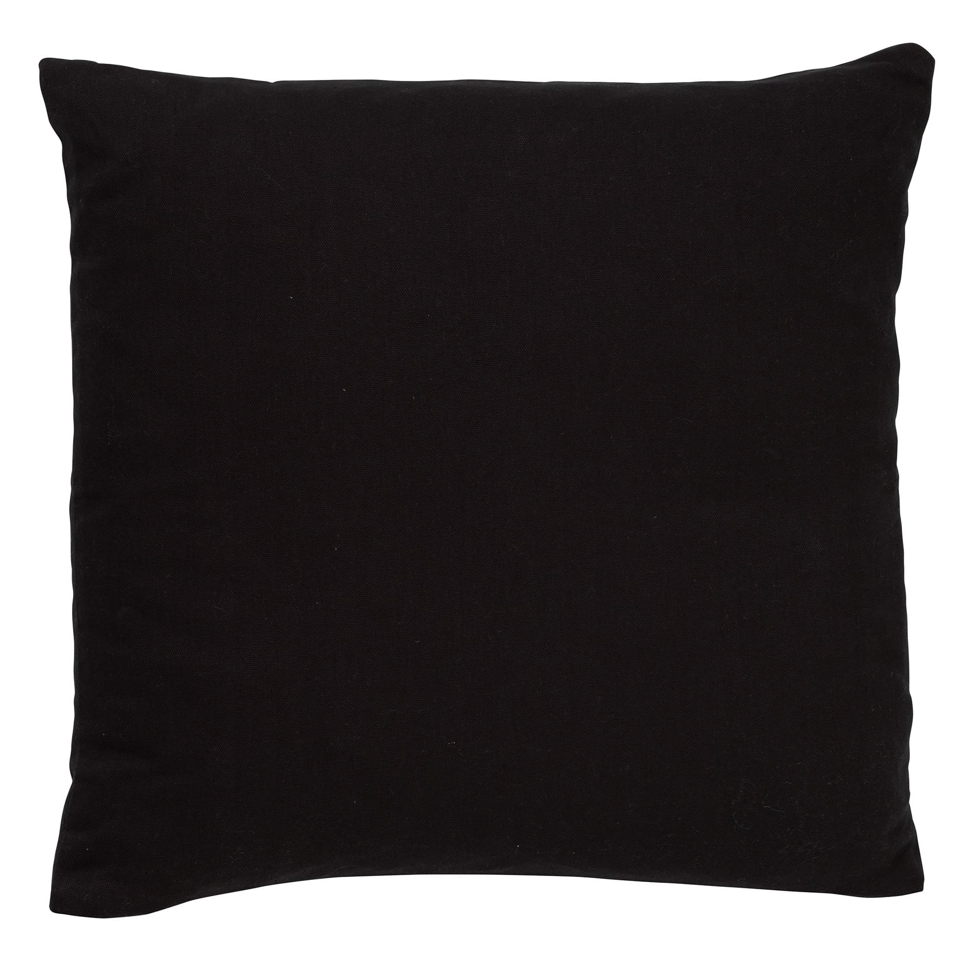 JAMES - Sierkussen 45x45 cm - duurzaam katoen - effen kleur - Raven -