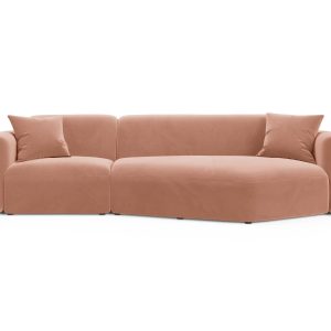 Cosmopolitan Design Modulaire hoekbank rechts Strino 3-zits, flueel ro Cosmopolitan Design Modulaire hoekbank rechts Strino 3-zits, flueel ro