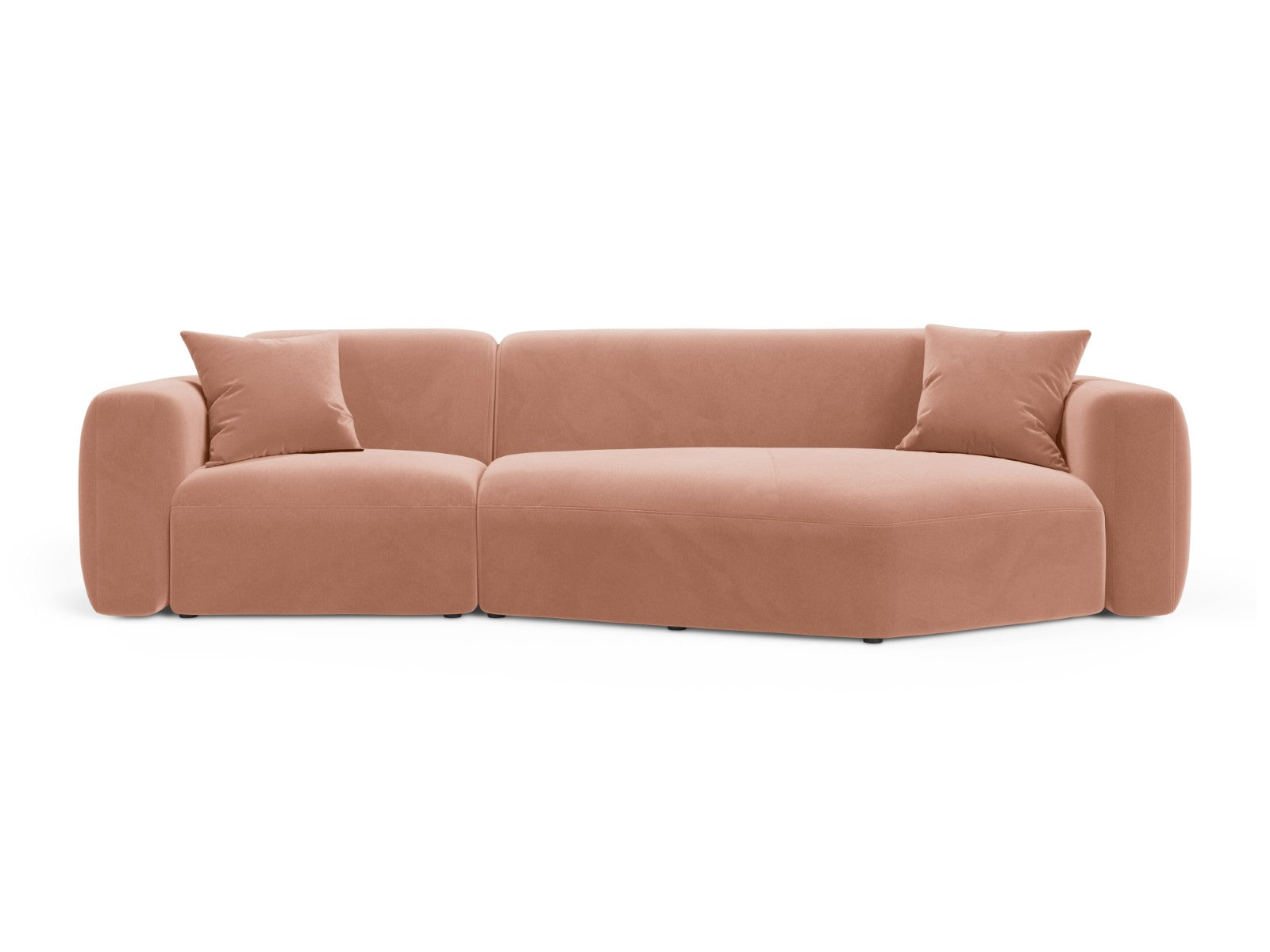 Cosmopolitan Design Modulaire hoekbank rechts Strino 3-zits, flueel ro