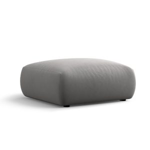 Cosmopolitan Design Poef Matera flueel grijs – 68x86x40cm Cosmopolitan Design Poef Matera flueel grijs – 68x86x40cm