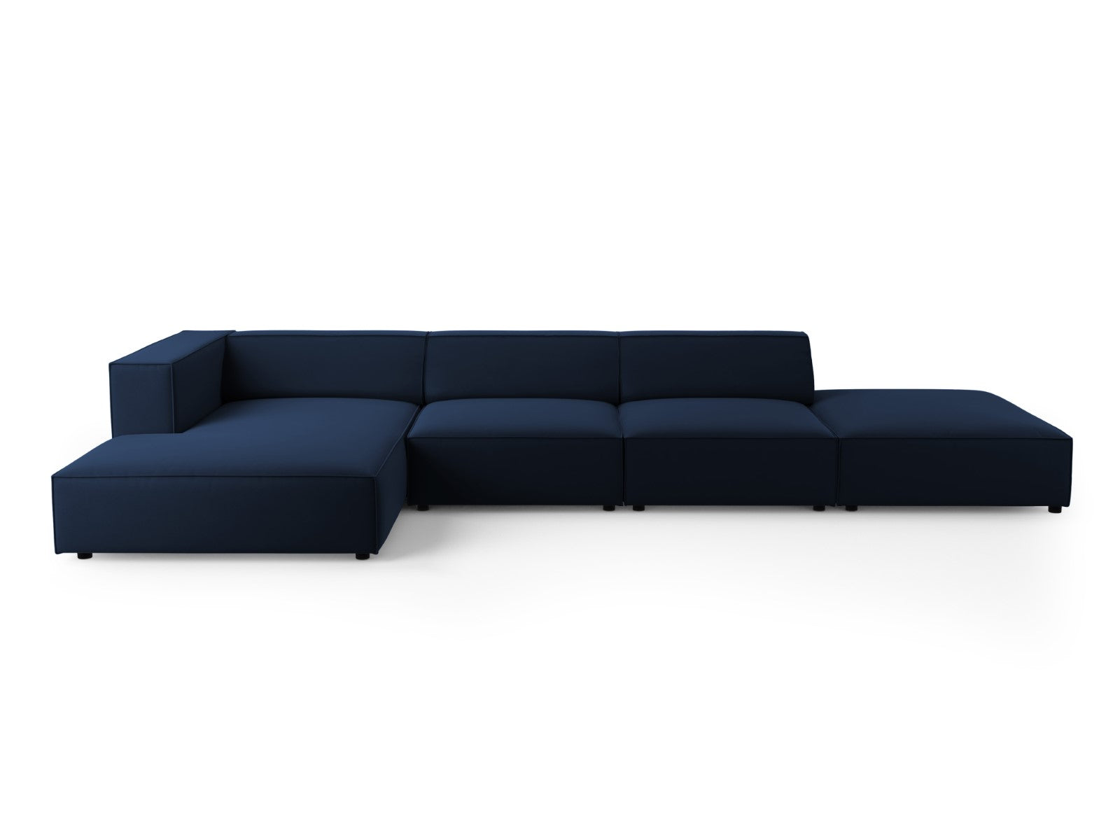 Cosmopolitan Design linker hoekbank Arendal 5-zits, flueel, koningsbla