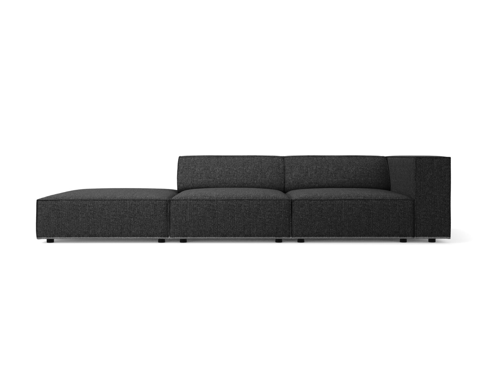 Cosmopolitan Design linker bank Arendal 4-zits, chenille, zwart - 102x