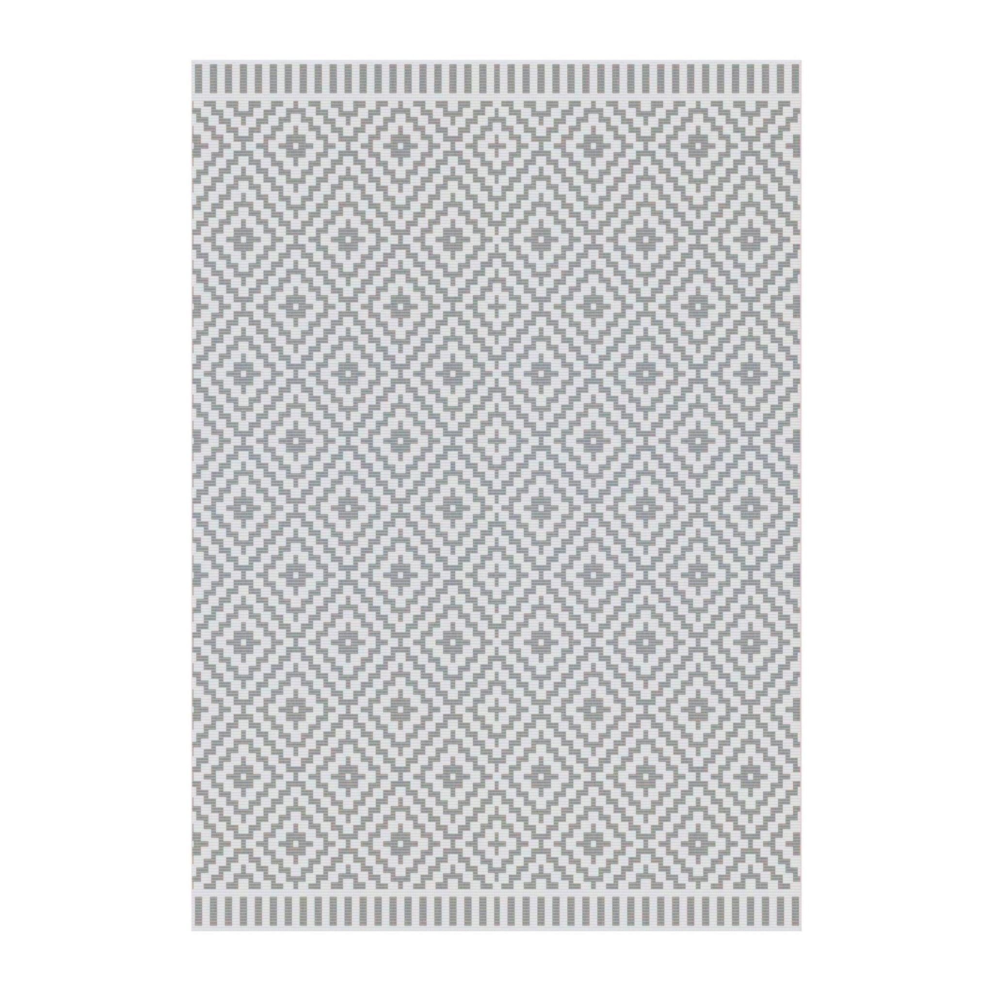 AFK Living vloerkleed Diamant - voor binnen en buiten - grijs - 160 x