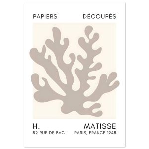 Artfulprints Poster Matisse – Saltflower shapes grey – 70×100 cm – Gri Artfulprints Poster Matisse – Saltflower shapes grey – 70×100 cm – Gri