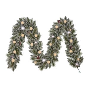 Black Box Trees Kaprun slinger groen frosted zilver warm wit 20L 180 T Black Box Trees Kaprun slinger groen frosted zilver warm wit 20L 180 T