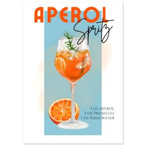 Artfulprints Poster Aperol Spritz – Blue – A4 21×29.7 cm – Blauw Artfulprints Poster Aperol Spritz – Blue – A4 21×29.7 cm – Blauw