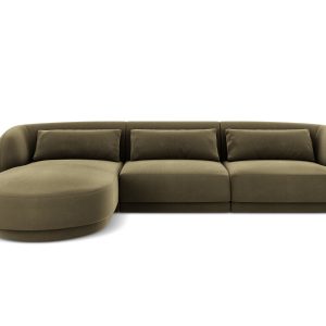 Cosmopolitan Design linker hoekbank Tulum 4-zits, flueel, groente – 15 Cosmopolitan Design linker hoekbank Tulum 4-zits, flueel, groente – 15