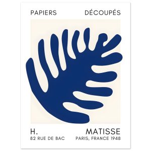 Artfulprints Poster Matisse – Coral bloom navy blue II – 30×40 cm – Bl Artfulprints Poster Matisse – Coral bloom navy blue II – 30×40 cm – Bl