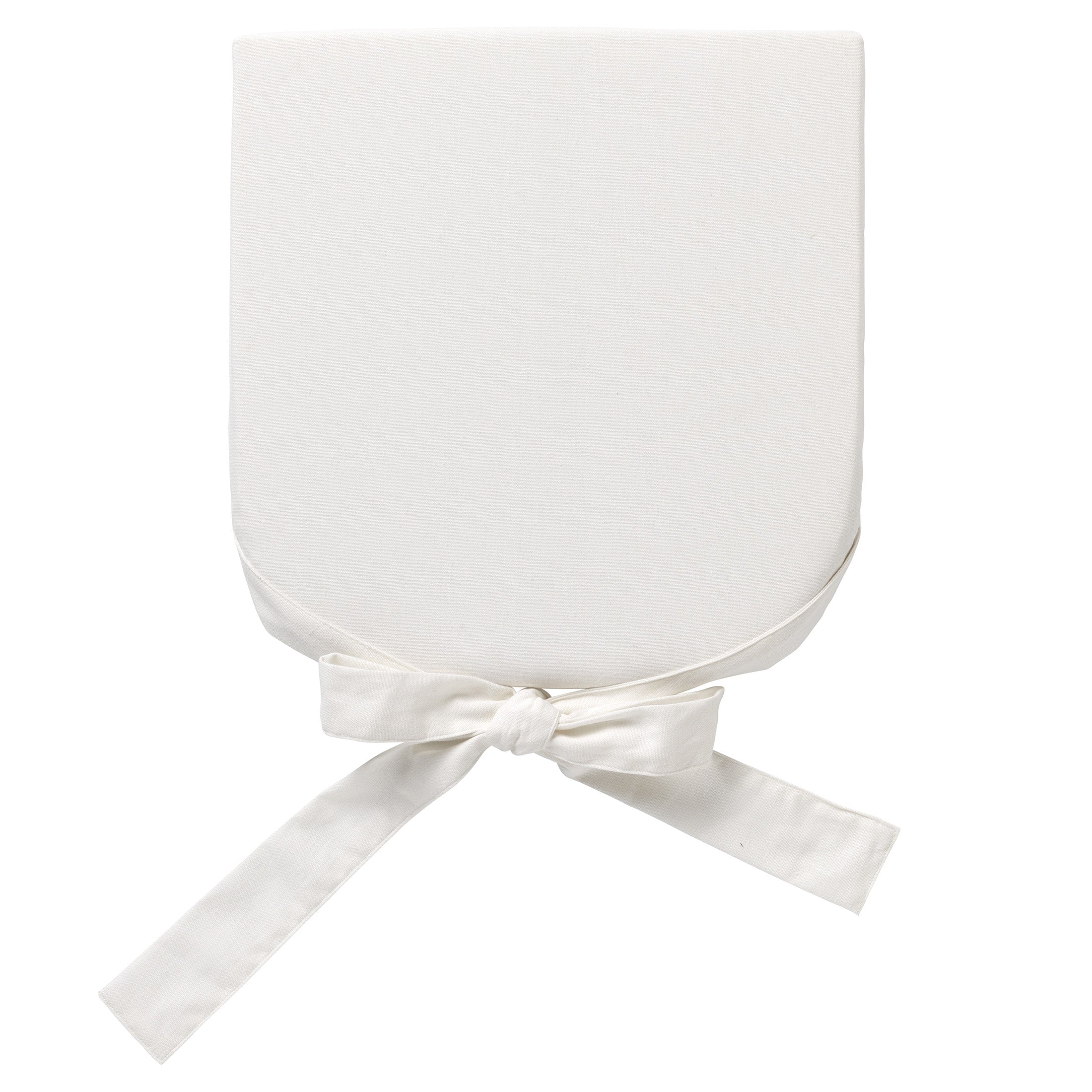 JAVA - stoelkussen 40x40 cm - 100% katoen - met lint - Snow White - wi