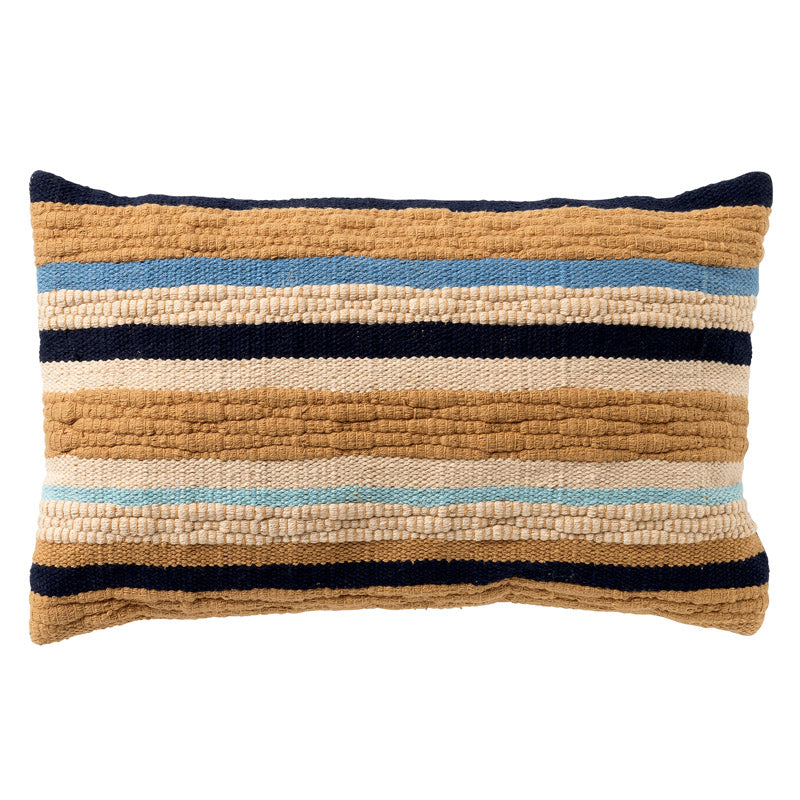 MANTE - Sierkussen 30x50 cm - natuurlijke look - strepen - Insignia Bl