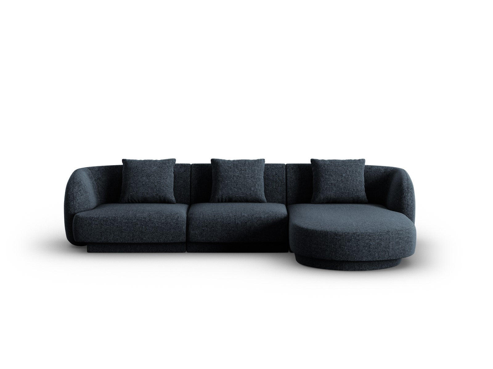 Cosmopolitan Design rechter hoekbank Tulum 4-zits, chenille, koningsbl