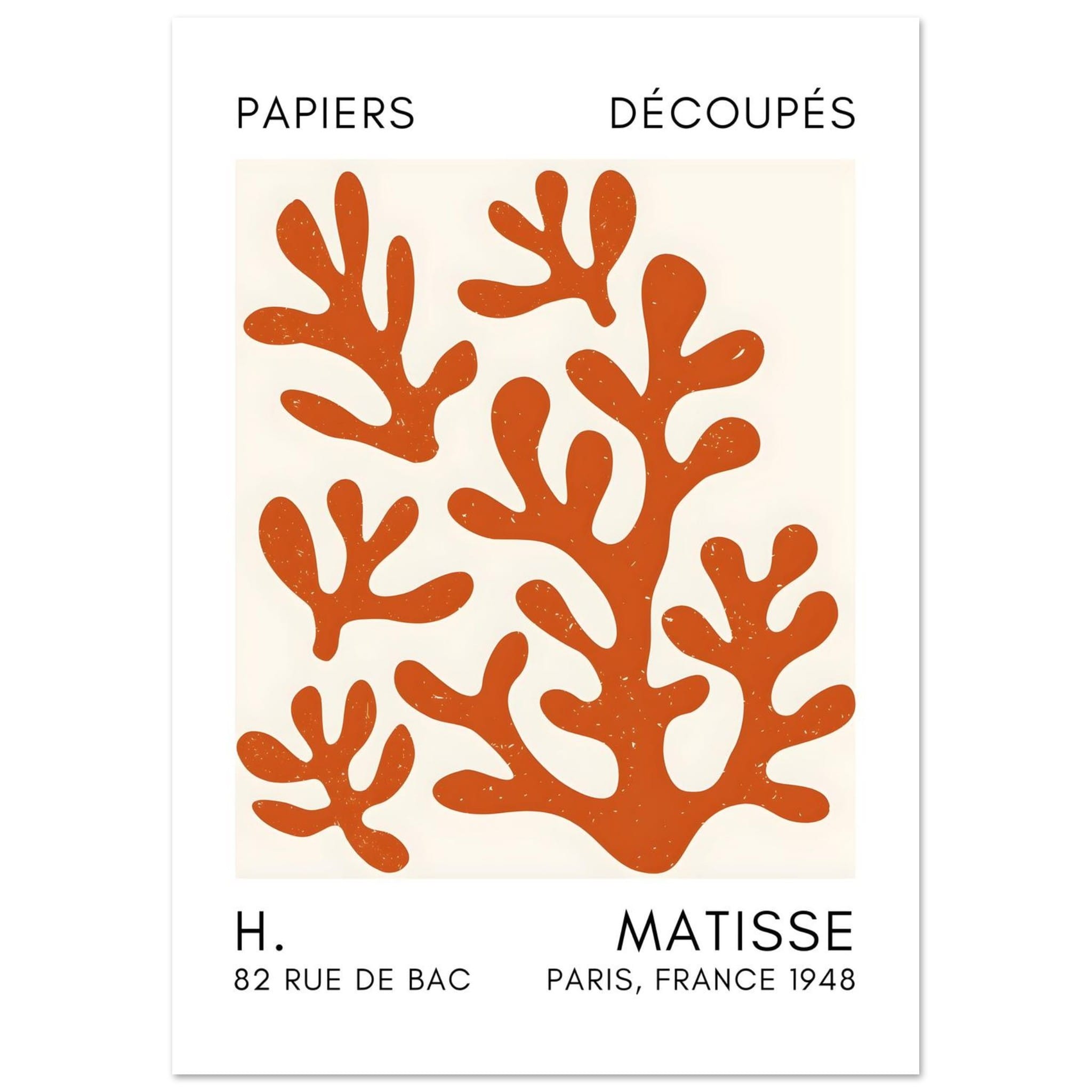 Artfulprints Poster Matisse – Coral shadows orange - A4 21x29.7 cm - O