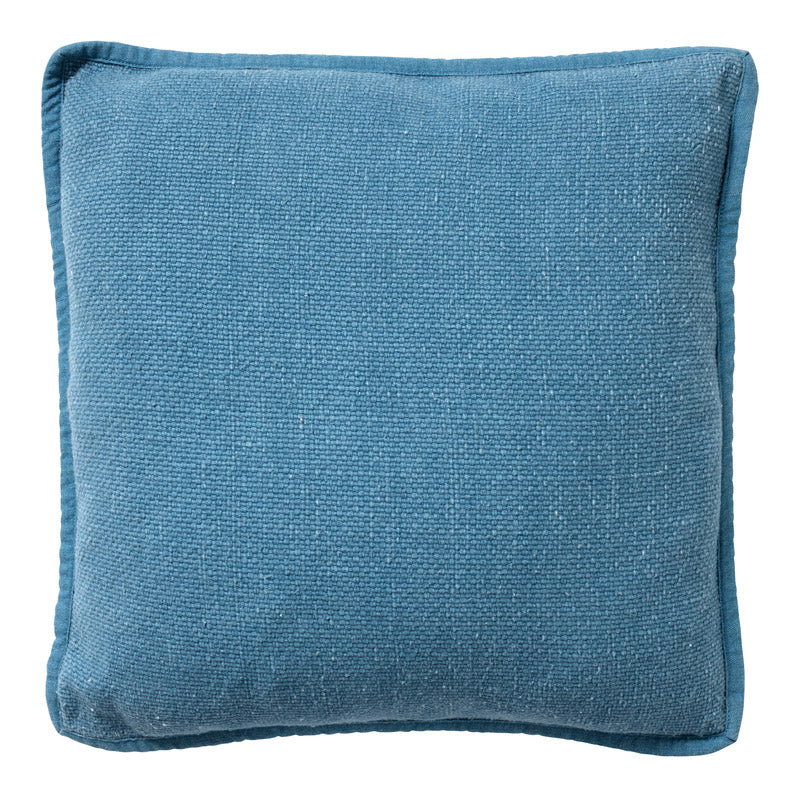 BOWIE - kussenhoes 45x45 cm - gewassen katoen - Provincial Blue - blau