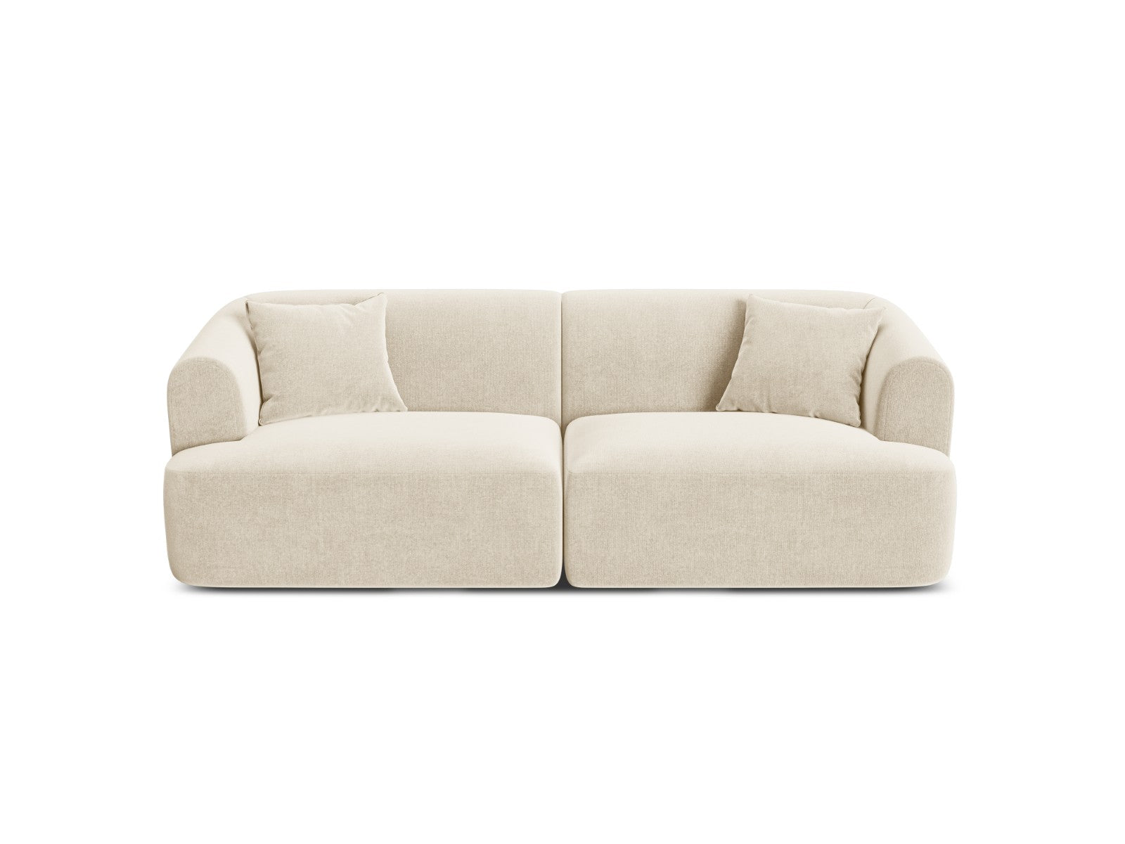 Cosmopolitan Design Modulaire bank Campi 3-zits, flueel lichtbeige - 9