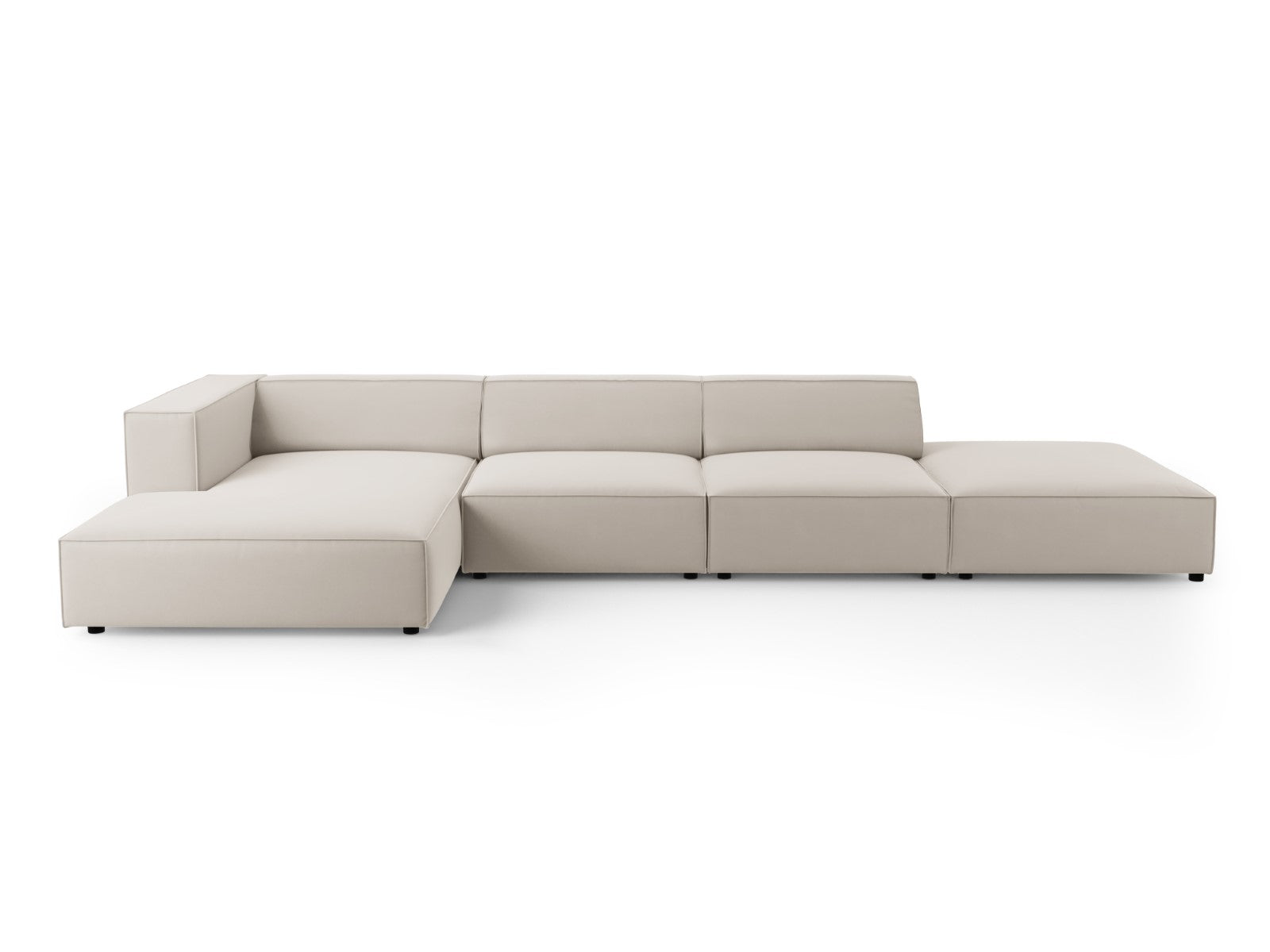 Cosmopolitan Design linker hoekbank Arendal 5-zits, flueel, ecru - 166