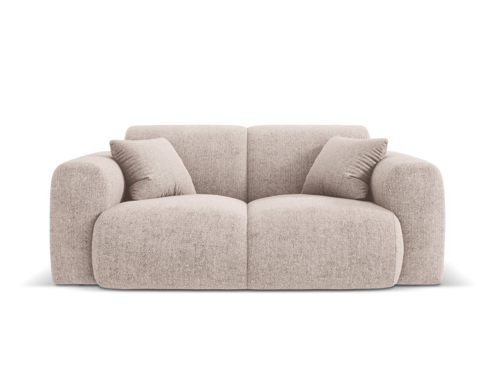 Cosmopolitan Design Bank Nolio 2-zits, chenille, beige - 95x170x72cm