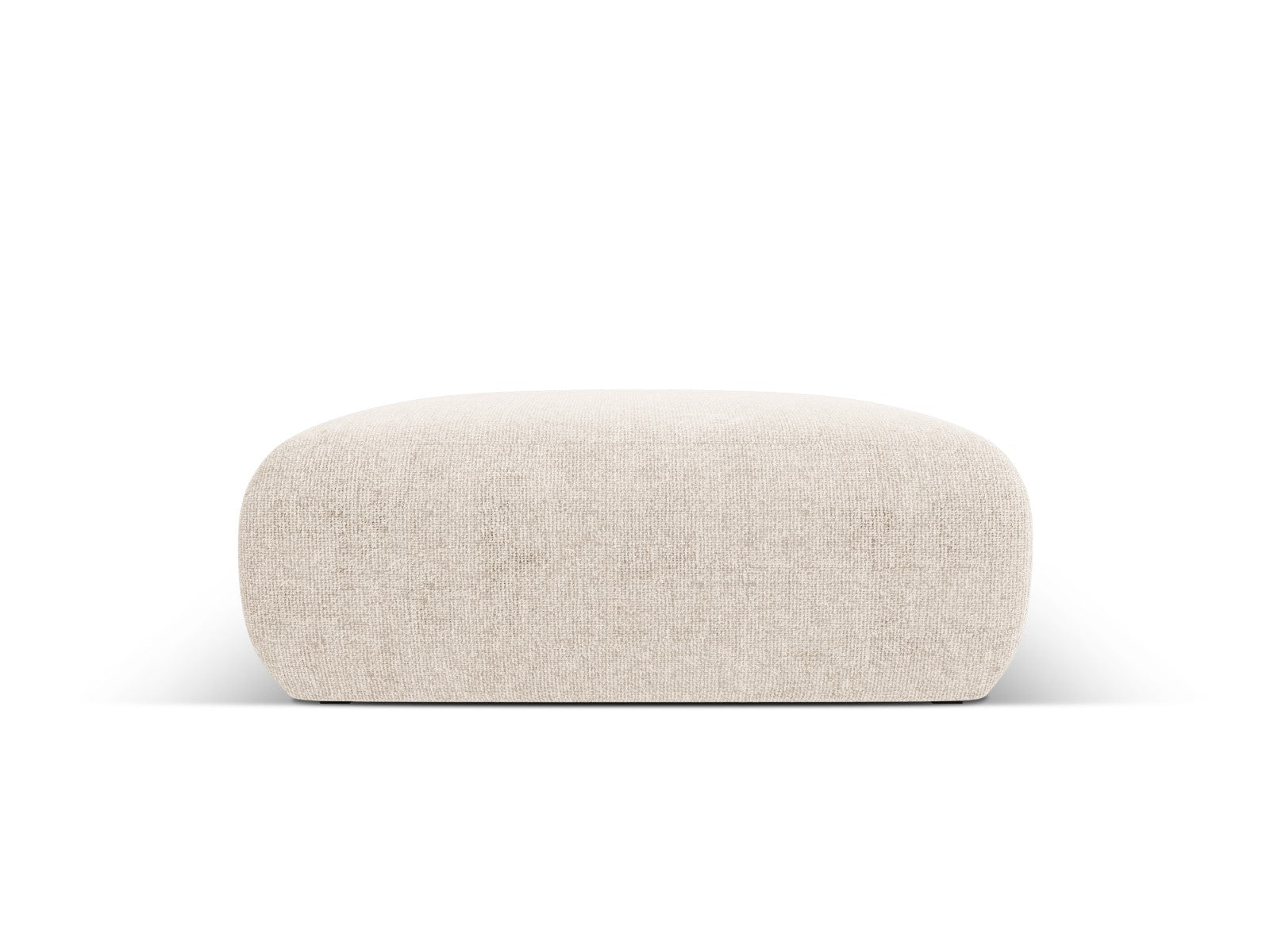 Cosmopolitan Design Poef Nolio 2-zits, chenille, lichtbeige - 100x100x