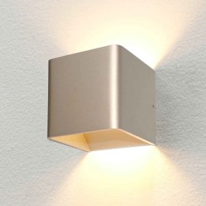 Artdelight wandlamp Fulda – 1 lichts – 10 x 10 cm – champagne Artdelight wandlamp Fulda – 1 lichts – 10 x 10 cm – champagne