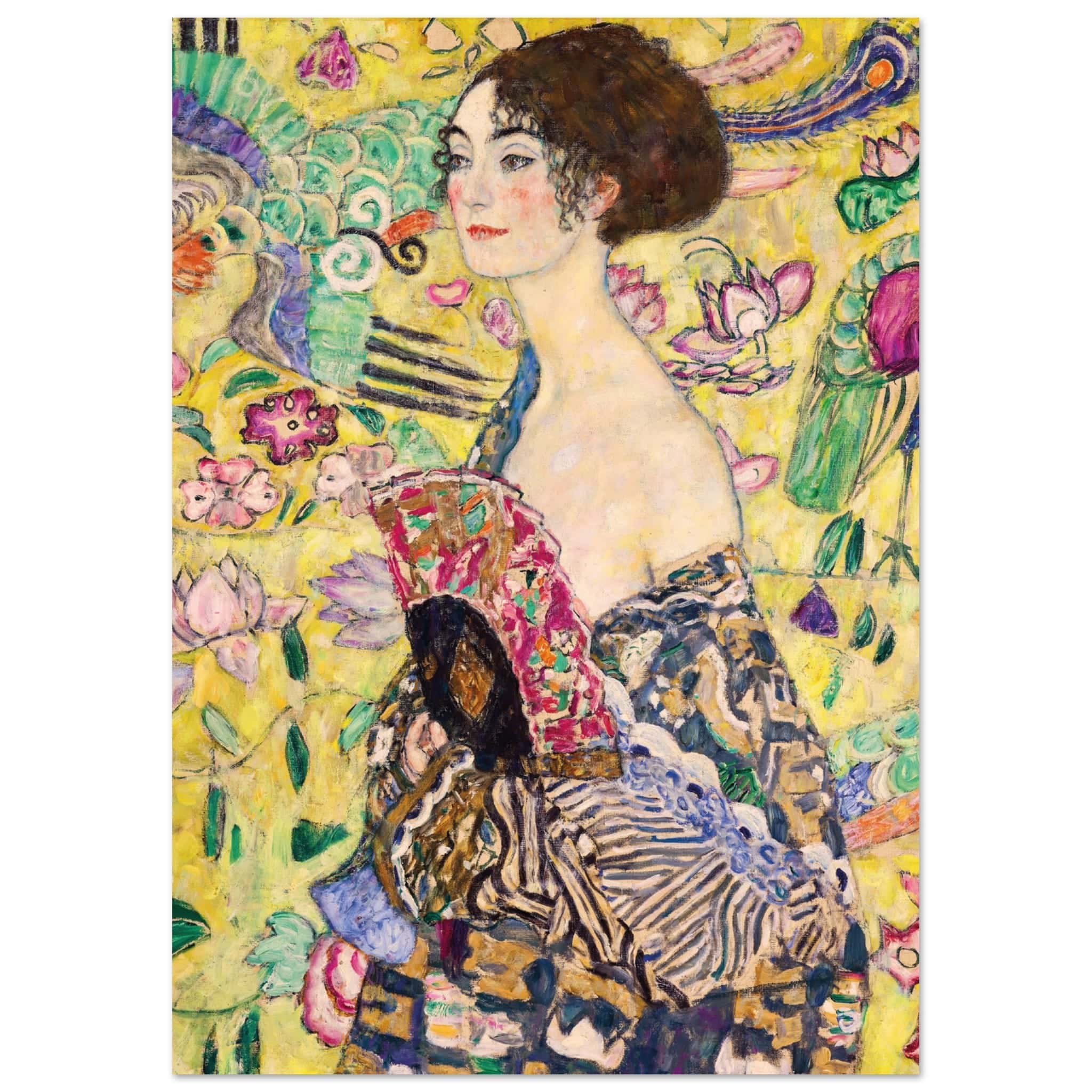 Artfulprints Poster Gustav Klimt - Lady with a fan - A4 21x29.7 cm - G