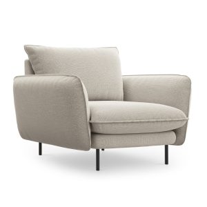 Cosmopolitan Design Fauteuil Vienna structurele stof, lichtbeige – 94x Cosmopolitan Design Fauteuil Vienna structurele stof, lichtbeige – 94x