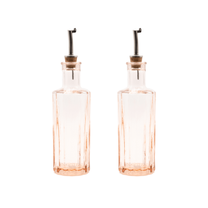 Brût Homeware olie en azijnstel Reed – roze – gerecycled glas Brût Homeware olie en azijnstel Reed – roze – gerecycled glas