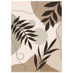 Artfulprints Poster Boho – Shaped leaves – 50×70 cm – Meerkleurig Artfulprints Poster Boho – Shaped leaves – 50×70 cm – Meerkleurig