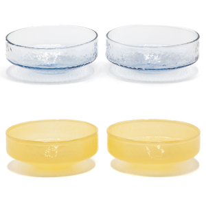 Brût Homeware schaaltjes Claude – blauw en geel topaas – set van 4 Brût Homeware schaaltjes Claude – blauw en geel topaas – set van 4
