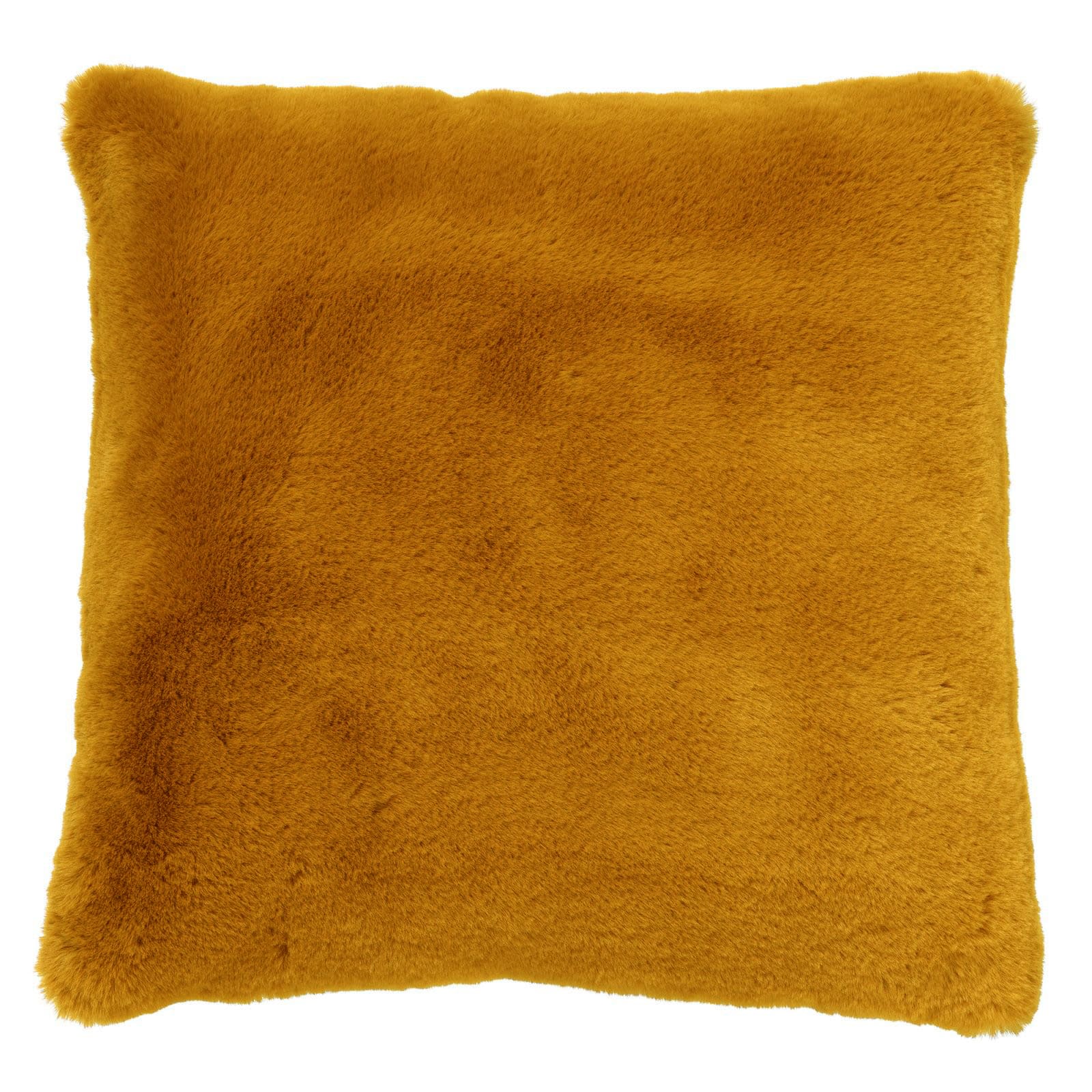 ZAYA - kussenhoes 45x45 cm - bontlook - effen kleur - Chai Tea - geel