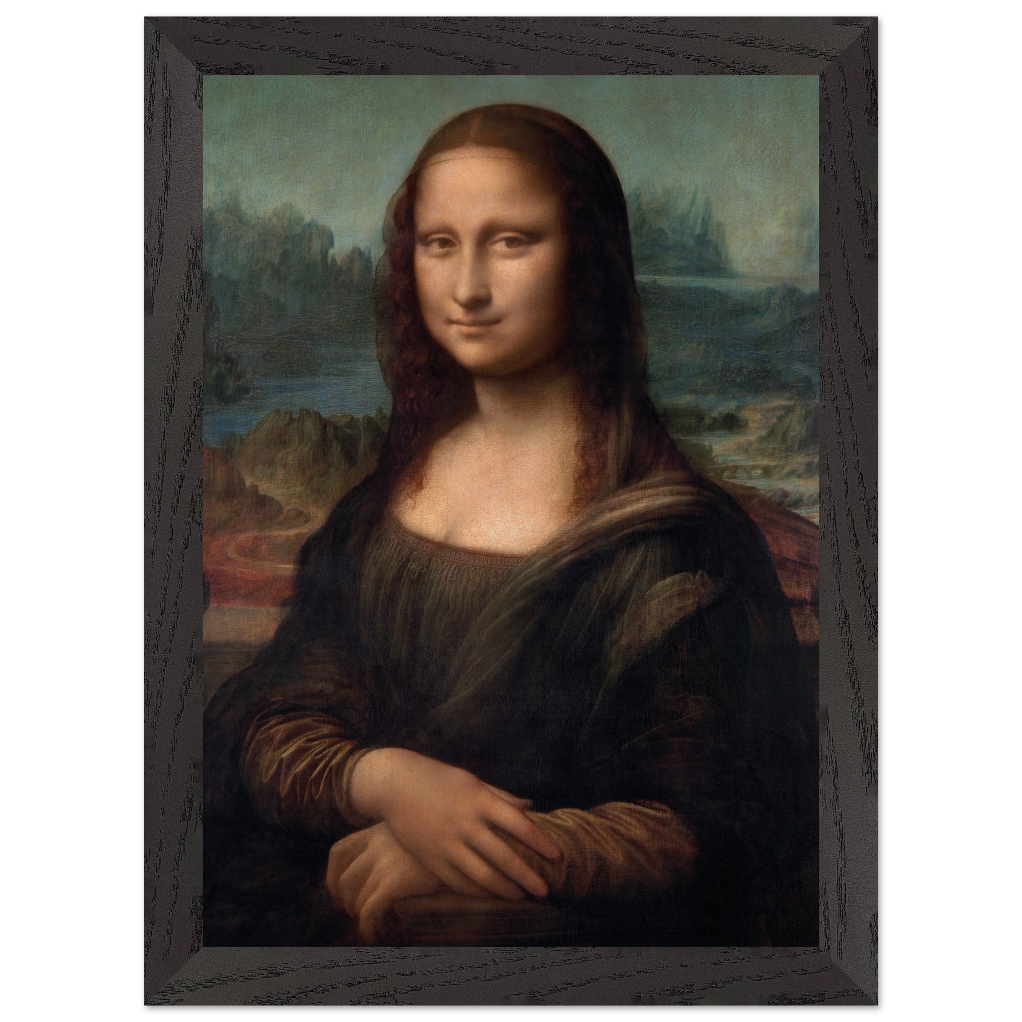 Artfulprints Poster met Lijst Leonardo Da Vinci - Mona Lisa - A4 21x29