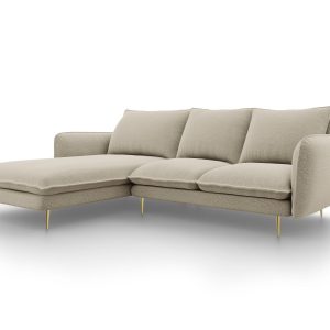 Cosmopolitan Design linker hoekbank Vienna 5-zits, structurele stof, b Cosmopolitan Design linker hoekbank Vienna 5-zits, structurele stof, b