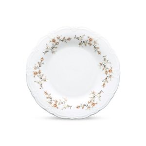 Bonbistro – Plat bord 27,5cm brown flower Retro – Set van 6 Bonbistro – Plat bord 27,5cm brown flower Retro – Set van 6