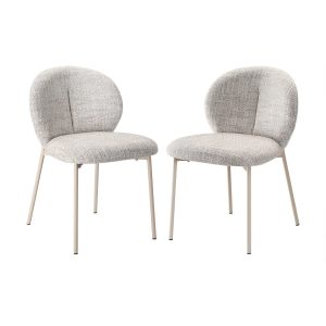 Calicosy – Set van 2 Stoelen AMBRE – Beige 60x48x80 cm Calicosy – Set van 2 Stoelen AMBRE – Beige 60x48x80 cm