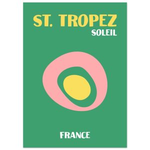 Artfulprints Poster Frankrijk – St. Tropez – 50×70 cm – Groen Artfulprints Poster Frankrijk – St. Tropez – 50×70 cm – Groen