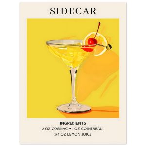 Artfulprints Poster Sidecar cocktail II – Ingrediënten – 30×40 cm – Ge Artfulprints Poster Sidecar cocktail II – Ingrediënten – 30×40 cm – Ge