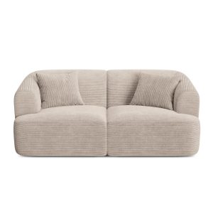Cosmopolitan Design Modulaire bank Campi 2-zits, ribfluwelen cappuccin Cosmopolitan Design Modulaire bank Campi 2-zits, ribfluwelen cappuccin