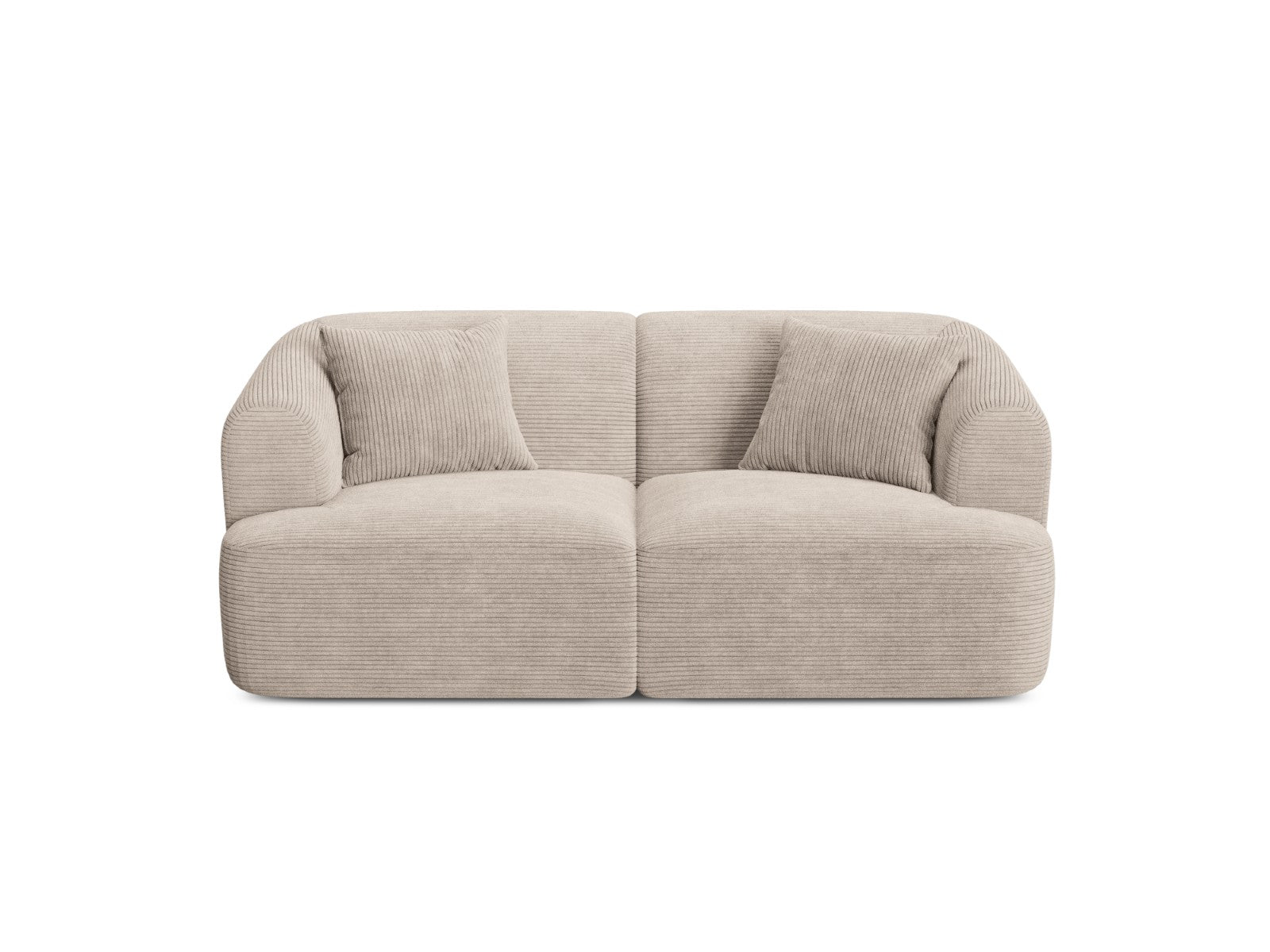 Cosmopolitan Design Modulaire bank Campi 2-zits, ribfluwelen cappuccin