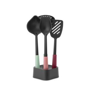 Brabantia Tasty+ Kookgerei set, 4-delig plus houder – Mixed Brabantia Tasty+ Kookgerei set, 4-delig plus houder – Mixed