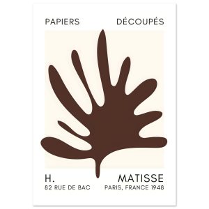 Artfulprints Poster Matisse – Coral drift brown – A4 21×29.7 cm – Brui Artfulprints Poster Matisse – Coral drift brown – A4 21×29.7 cm – Brui