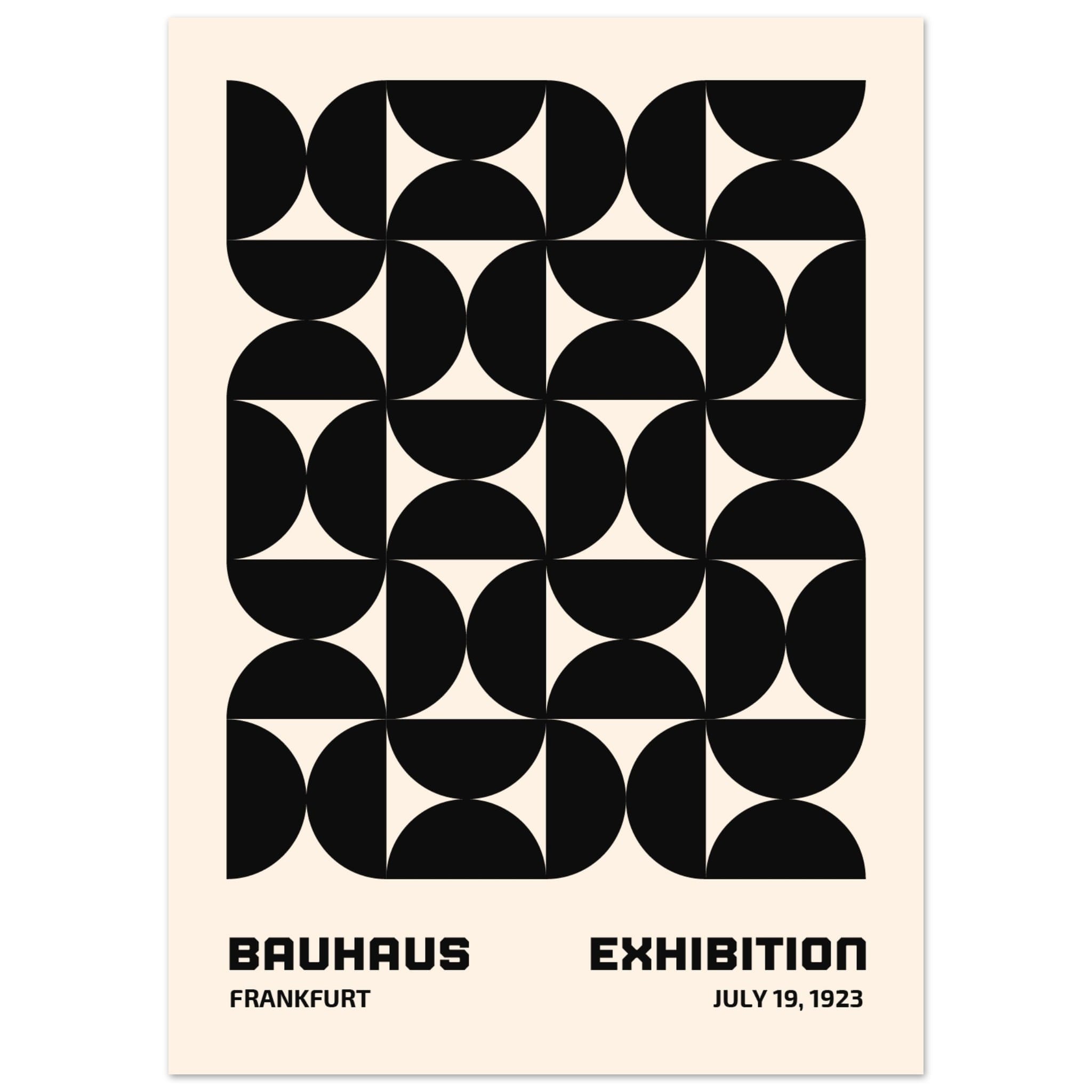 Artfulprints Poster Bauhaus - 19 juli 1923 zwart - 50x70 cm - Zwart /