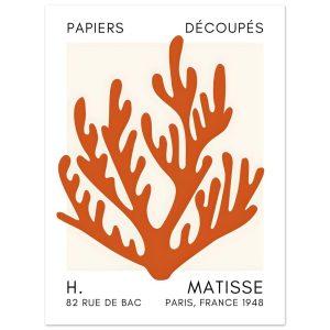 Artfulprints Poster Matisse – Coral harmony orange – 30×40 cm – Oranje Artfulprints Poster Matisse – Coral harmony orange – 30×40 cm – Oranje