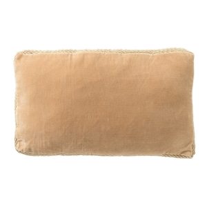 MANOE – sierkussen 30×50 cm – effen kleur – jute rand – Semolina – bei