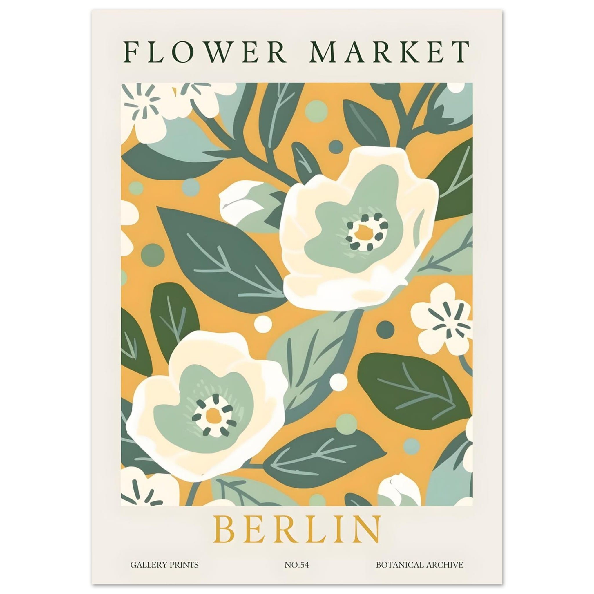 Artfulprints Poster Flower market - Berlin I - 50x70 cm - Meerkleurig