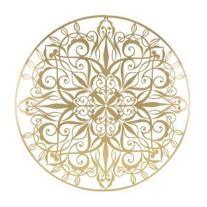 Art for the Home Metal Art – Luxe mandala goud D80cm Art for the Home Metal Art – Luxe mandala goud D80cm