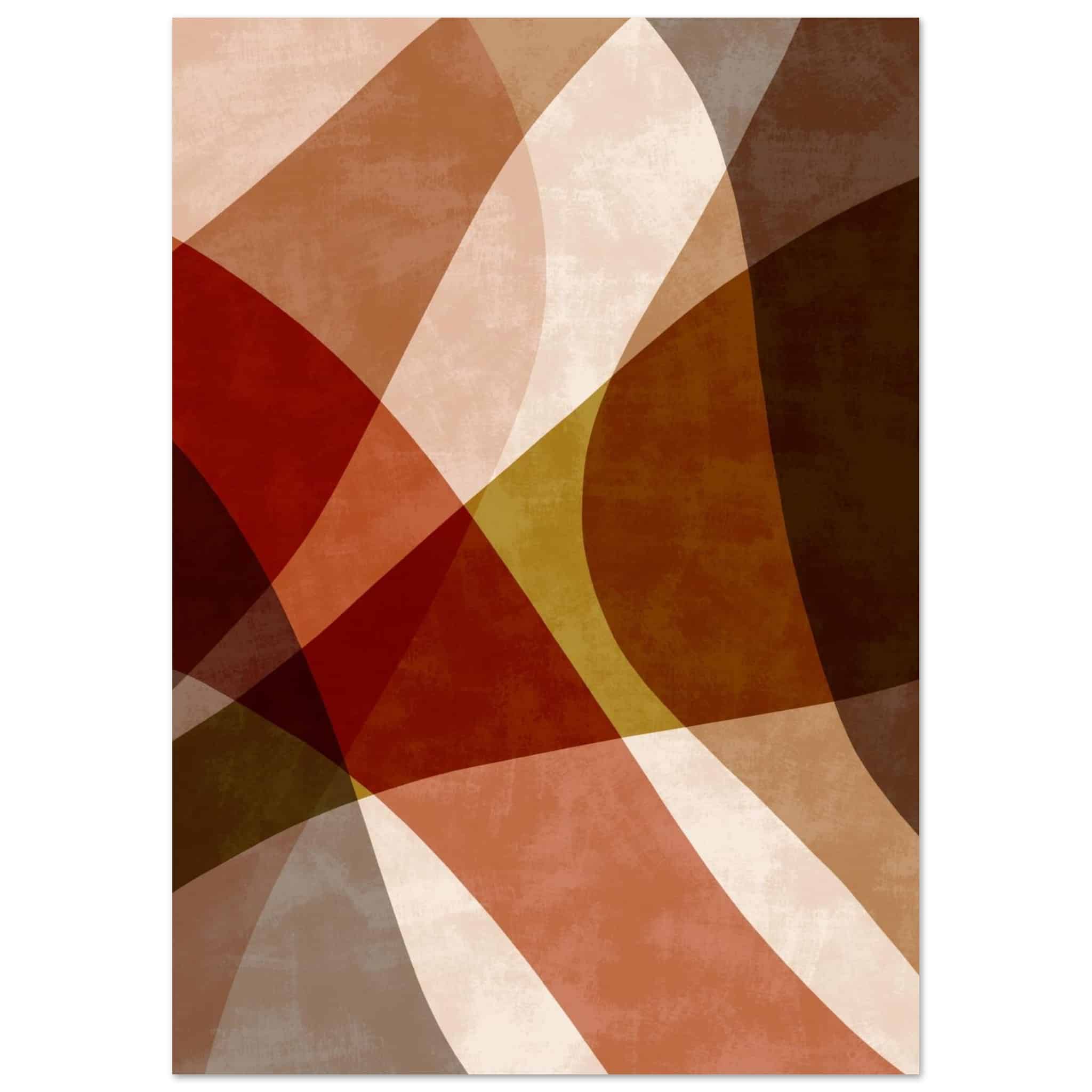 Artfulprints Poster Boho – Autumn blend - A4 21x29.7 cm - Bruin