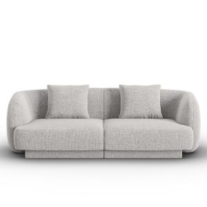 Cosmopolitan Design Bank Tulum 2-zits, chenille, lichtgrijs – 90x180x7 Cosmopolitan Design Bank Tulum 2-zits, chenille, lichtgrijs – 90x180x7