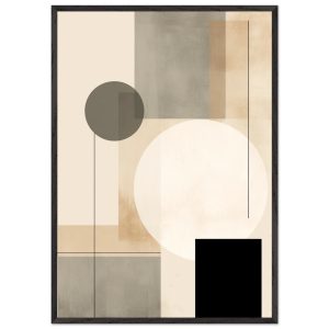 Artfulprints Poster met Lijst Japandi abstract – 70×100 cm – Taupe Artfulprints Poster met Lijst Japandi abstract – 70×100 cm – Taupe