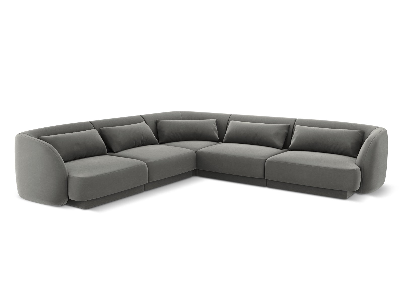 Cosmopolitan Design Symmetrische hoekbank Tulum 5-zits, flueel, lichtg