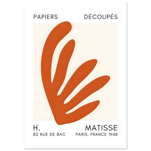 Artfulprints Poster Matisse – Aquatic impression orange – 70×100 cm – Artfulprints Poster Matisse – Aquatic impression orange – 70×100 cm –