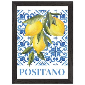 Artfulprints Poster met Lijst Fruits – Lemon tree in Positano – A4 21x Artfulprints Poster met Lijst Fruits – Lemon tree in Positano – A4 21x
